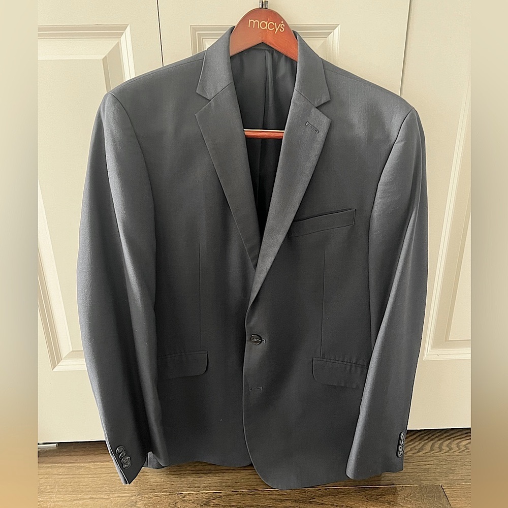 Mens Kenneth Cole Navy Blue Suit Jacket